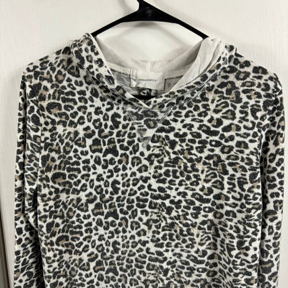 Six Fifty snow leopard back zippered soft cozy hoodie.  Sz M - Picture 2 of 9